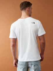 The North Face White Mens Mountain Line Short Sleeve 100% Cotton T-Shirt - Image 2 of 5