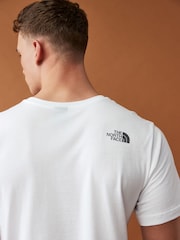 The North Face White Mens Mountain Line Short Sleeve 100% Cotton T-Shirt - Image 5 of 5