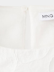 Mango White Floral Broderie Top - Image 7 of 7