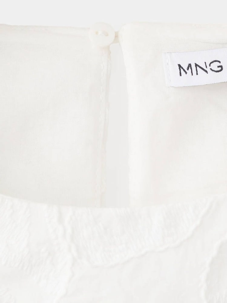 Mango White Floral Broderie Top - Image 7 of 7