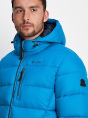 Tog 24 Blue Maloney Hooded Padded Coat Jacket - Image 4 of 9