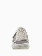 Gabor Wide Fit Brunello Grey Metallic Mesh Trainers - Image 4 of 5