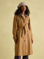 Joules Epwell Brown Waterproof Belted Trench Coat - Image 1 of 10