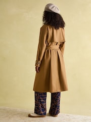 Joules Epwell Brown Waterproof Belted Trench Coat - Image 2 of 10