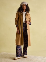 Joules Epwell Brown Waterproof Belted Trench Coat - Image 4 of 10