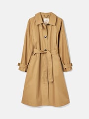 Joules Epwell Brown Waterproof Belted Trench Coat - Image 9 of 10