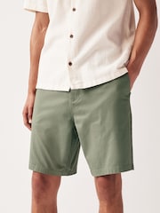 Sage Green Straight Fit Stretch Chinos Shorts - Image 1 of 9