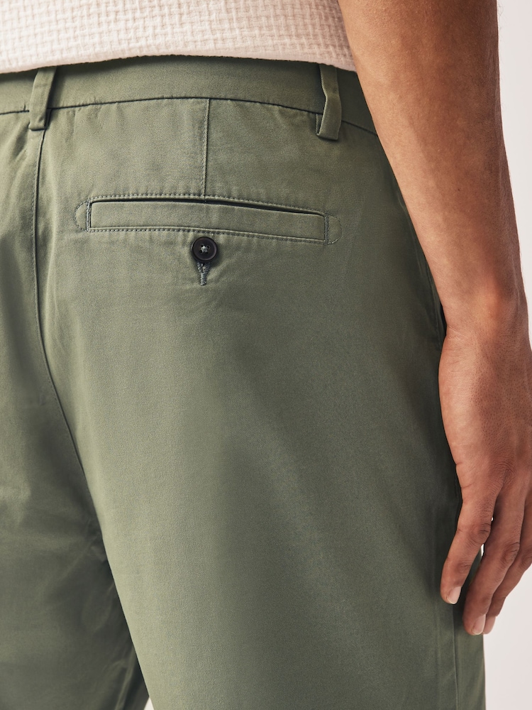 Grijs-groen - Straight fit - Chinoshort met stretch - Image 3 of 9