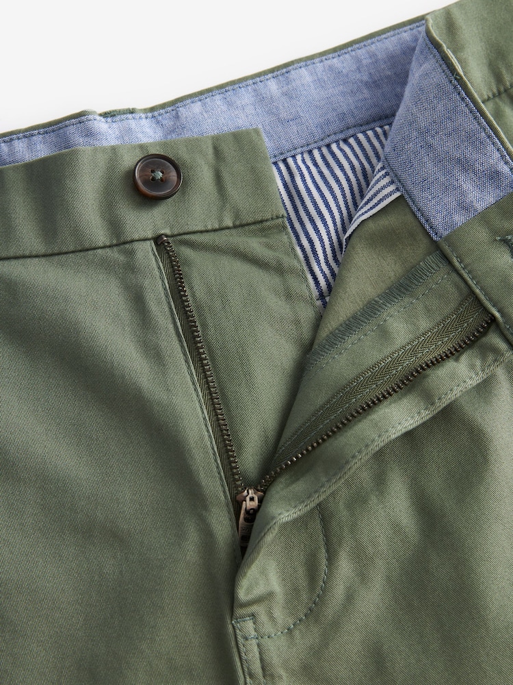 Grijs-groen - Straight fit - Chinoshort met stretch - Image 6 of 9