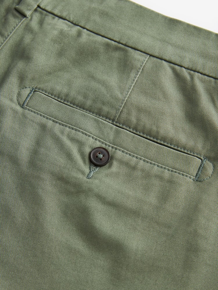 Grijs-groen - Straight fit - Chinoshort met stretch - Image 7 of 9