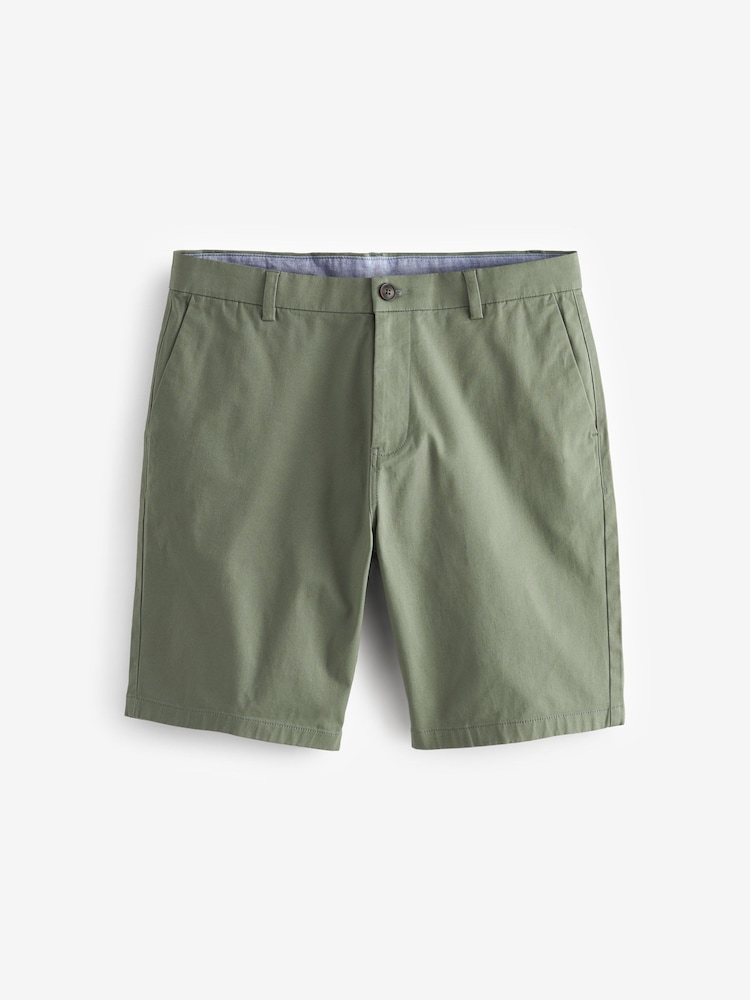 Grijs-groen - Straight fit - Chinoshort met stretch - Image 8 of 9