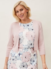 Phase Eight Pink Salma Lightweight Knitted Jacket - Image 1 of 6