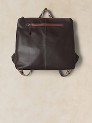 White Stuff Brown Meadow  Leather Backpack - Image 3 of 4