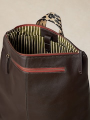 White Stuff Brown Meadow  Leather Backpack - Image 4 of 4