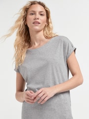 Grey/White/Black/Navy Blue/Khaki Green Cap Sleeve T-Shirts 5 Pack - Image 4 of 14