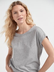 Grey/White/Black/Navy Blue/Khaki Green Cap Sleeve T-Shirts 5 Pack - Image 6 of 14