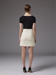 LK Bennett Black Viscose Tasha T-Shirt - Image 2 of 4