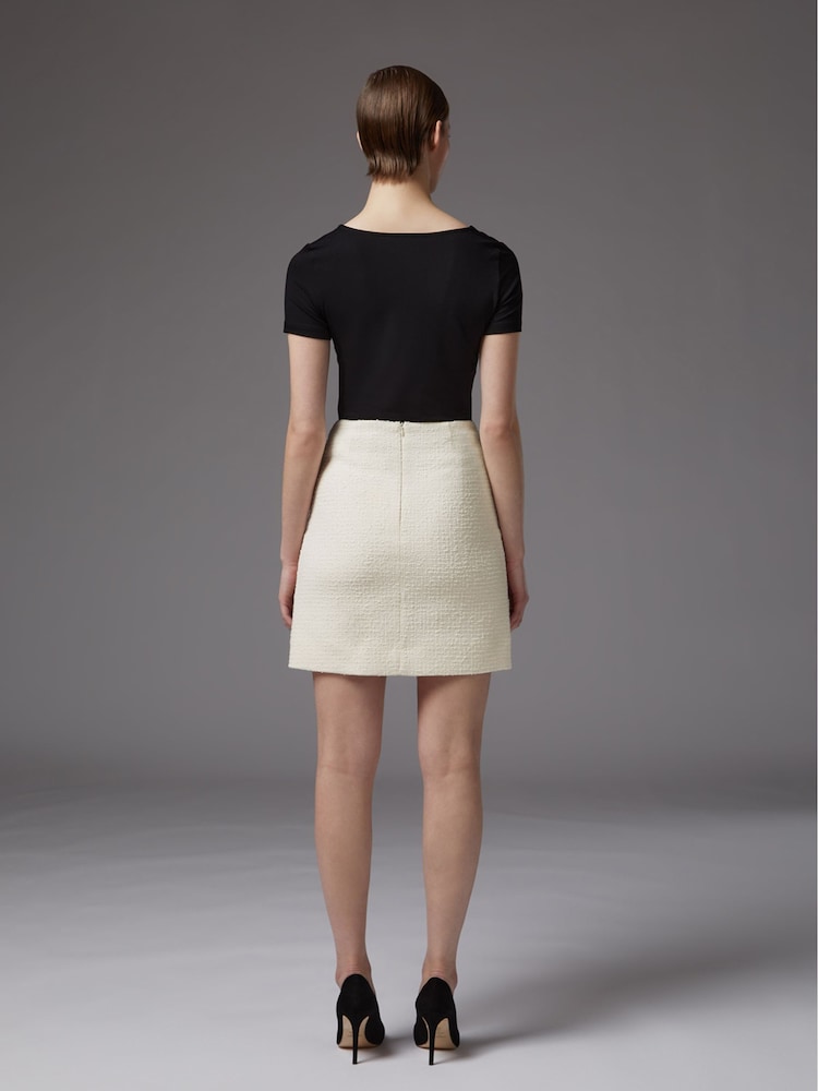 LK Bennett Black Viscose Tasha T-Shirt - Image 2 of 4
