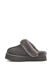 UGG Grey Disquette Flatform Slippers - Image 2 of 6