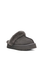 UGG Grey Disquette Flatform Slippers - Image 3 of 6