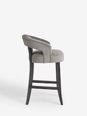Soft Velvet Mid Grey Remi Bar Stool - Image 6 of 9
