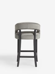 Soft Velvet Mid Grey Remi Bar Stool - Image 7 of 9