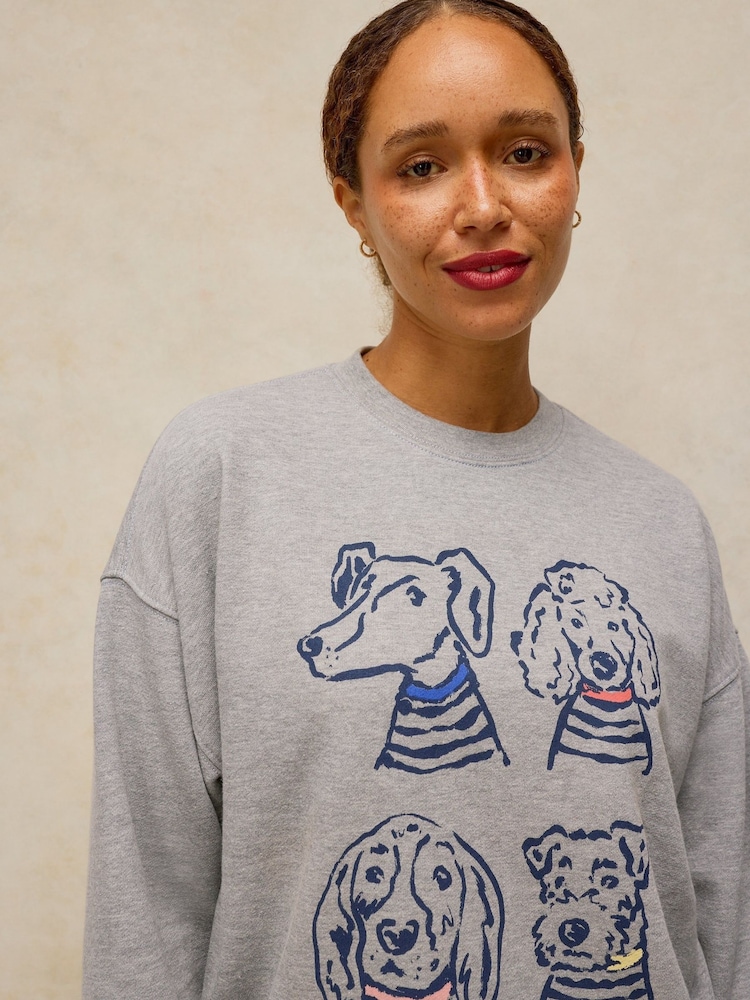 White Stuff Grey Cleo Graphic Sweatshirt - Image 2 of 6