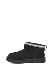 UGG Black Classic Ultra Mini Maxi Curly Boots - Image 2 of 6
