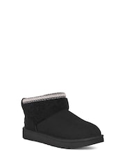 UGG Black Classic Ultra Mini Maxi Curly Boots - Image 3 of 6