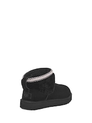 UGG Black Classic Ultra Mini Maxi Curly Boots - Image 4 of 6