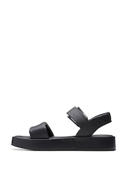 Clarks Black Leather Alda Strap Sandals - Image 2 of 7