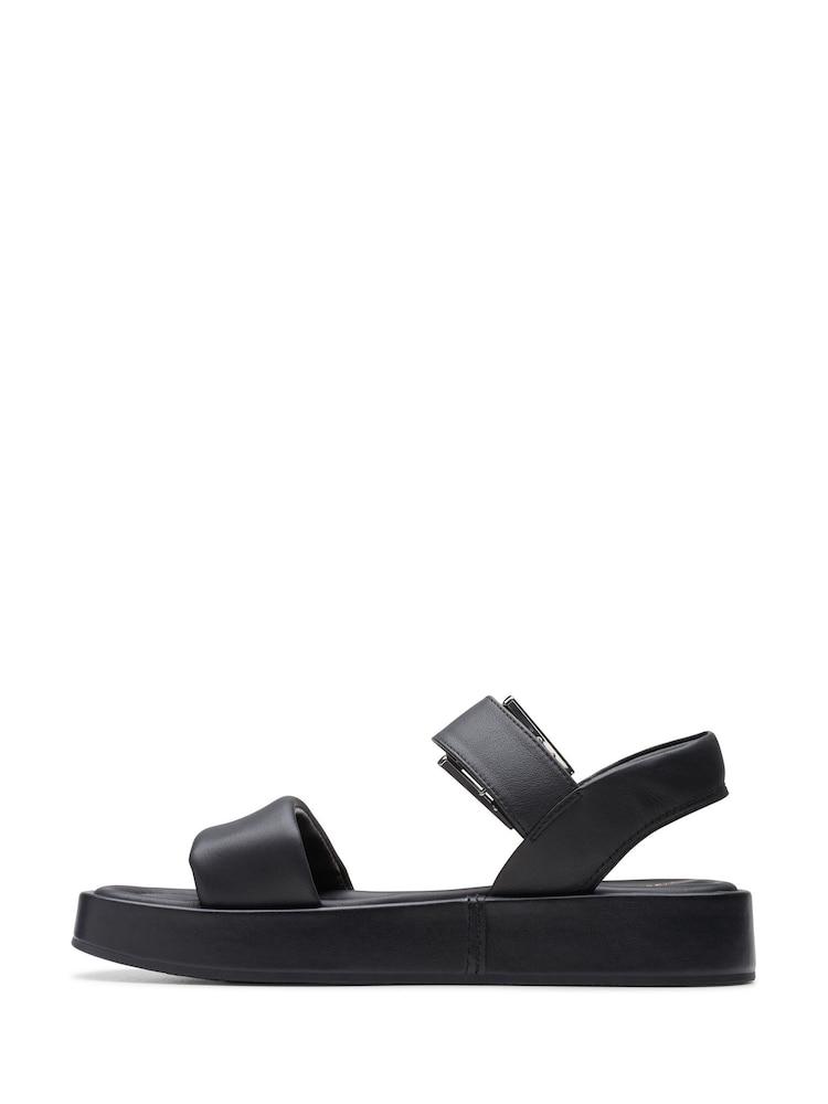 Clarks Black Leather Alda Strap Sandals - Image 2 of 7