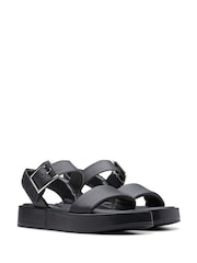 Clarks Black Leather Alda Strap Sandals - Image 4 of 7
