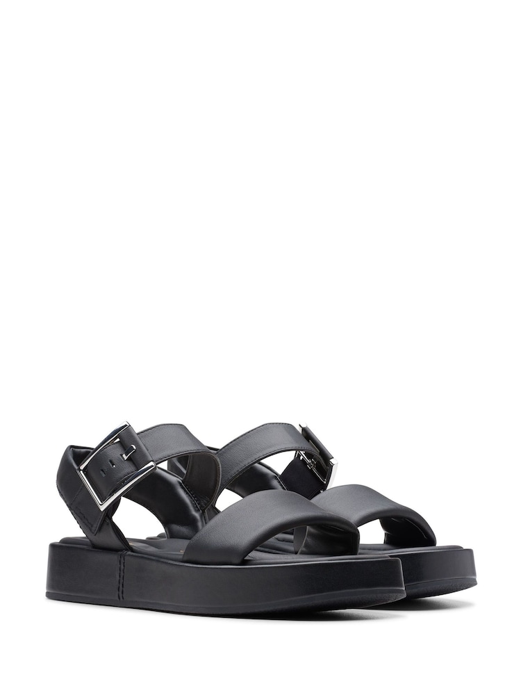 Clarks Black Leather Alda Strap Sandals - Image 4 of 7