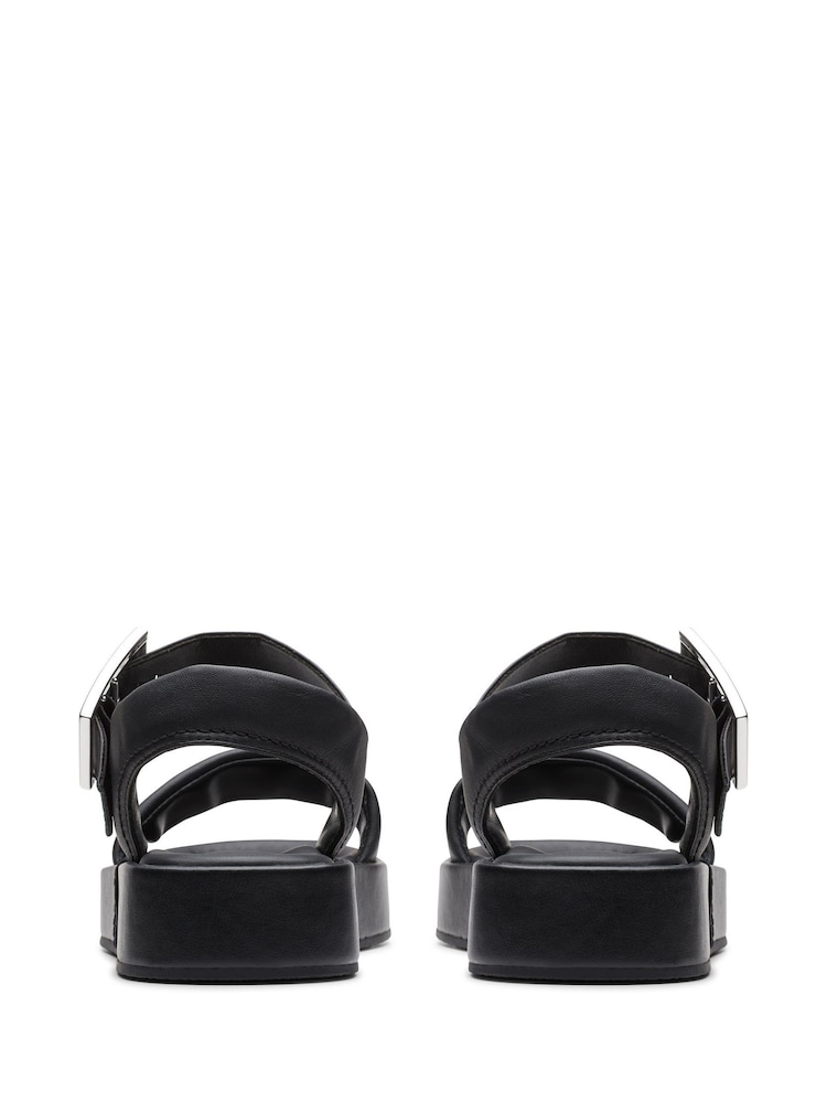 Clarks Black Leather Alda Strap Sandals - Image 5 of 7