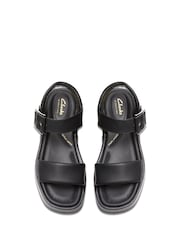 Clarks Black Leather Alda Strap Sandals - Image 6 of 7