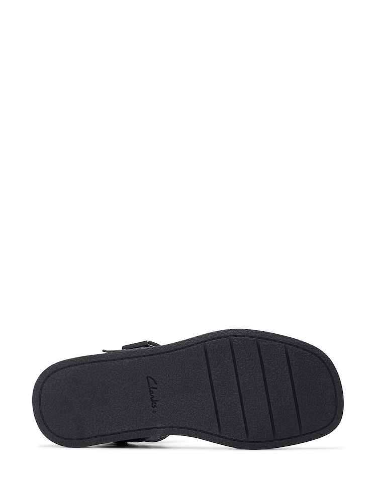 Clarks Black Leather Alda Strap Sandals - Image 7 of 7