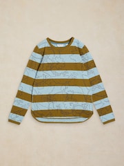 White Stuff Blue Clara Stripe Long Sleves T-Shirt - Image 5 of 6