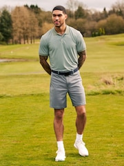Sage Green Print Golf Polo Shirt - Image 4 of 8