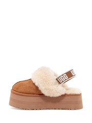 UGG Chestnut Funkette Flatform Slippers - Image 2 of 6