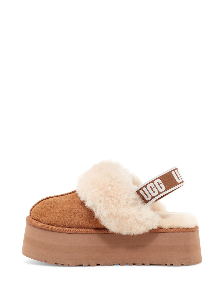 UGG Chestnut Funkette Flatform Slippers - Image 2 of 6