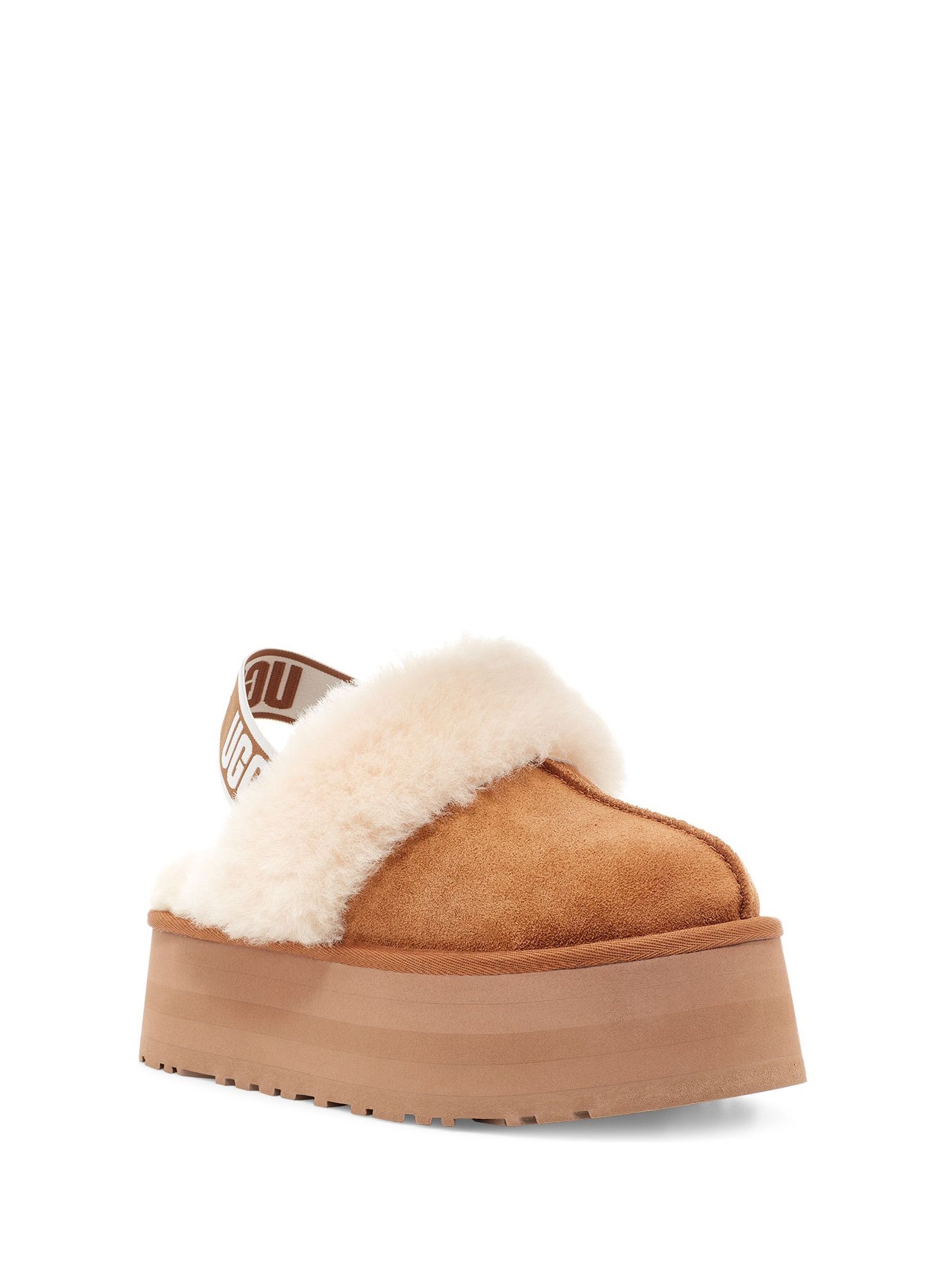 Buy UGG Chestnut Funkette Flatform Slippers from the Next UK