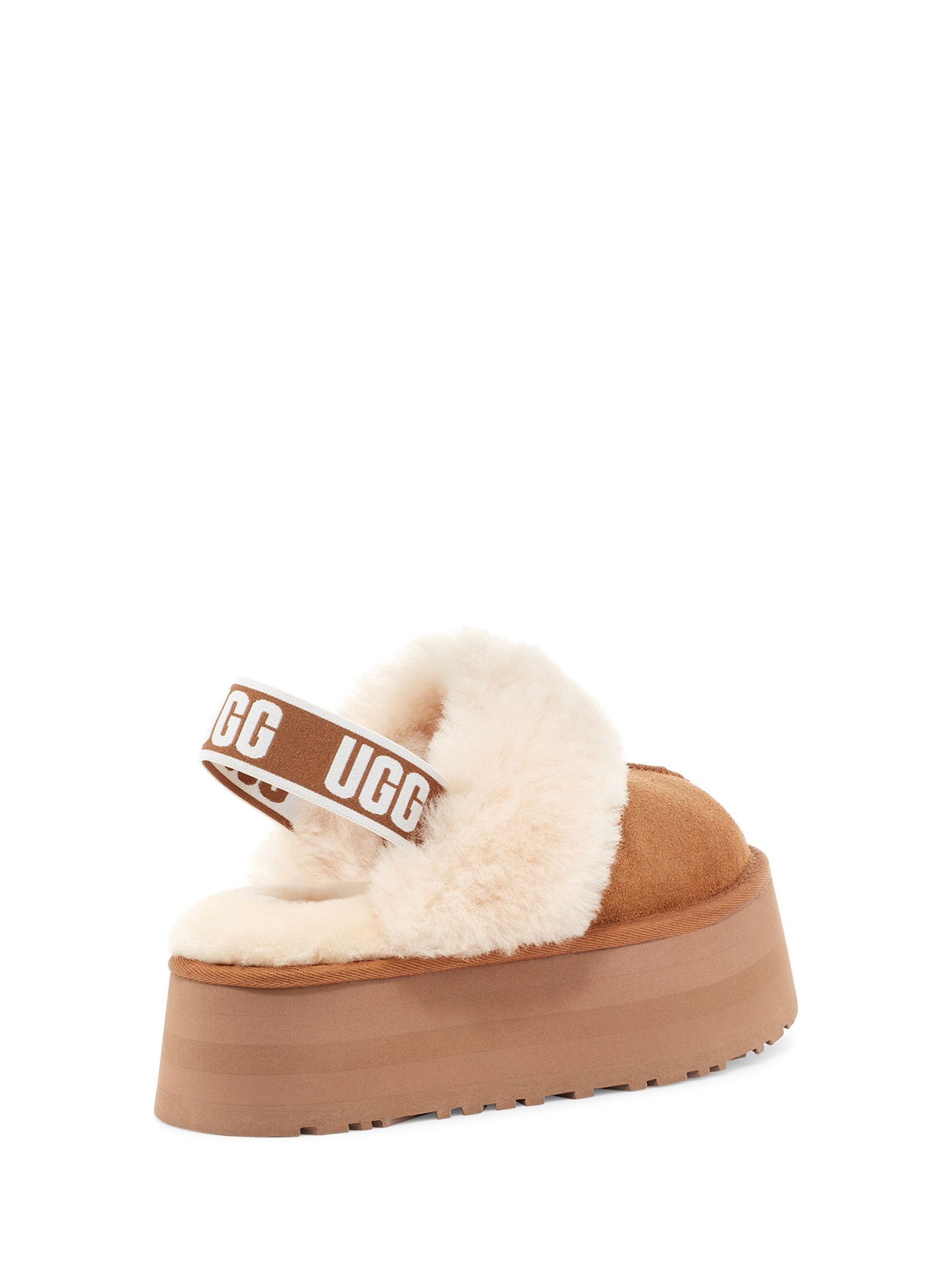Buy UGG Chestnut Funkette Flatform Slippers from the Next UK