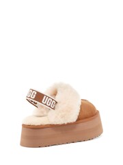 UGG Chestnut Funkette Flatform Slippers - Image 4 of 6