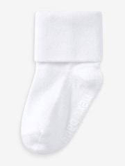 White 7 Pack Baby Roll Top Socks (0mths-2yrs) - Image 2 of 2