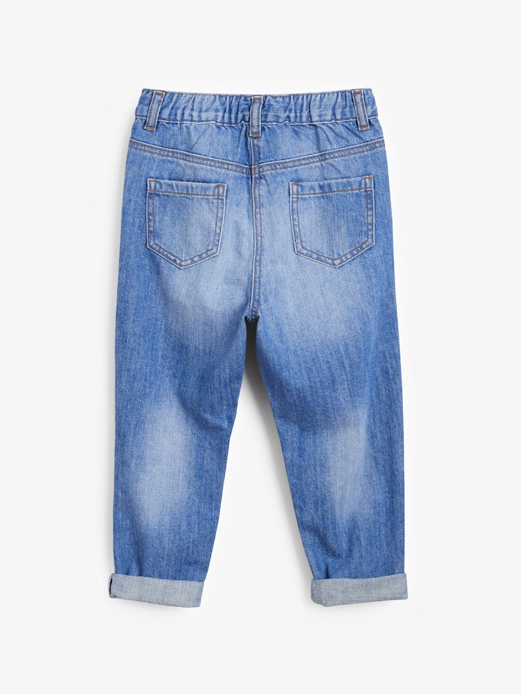 Bright Blue 100% Cotton Mom Jeans (3-16yrs) - Image 2 of 3
