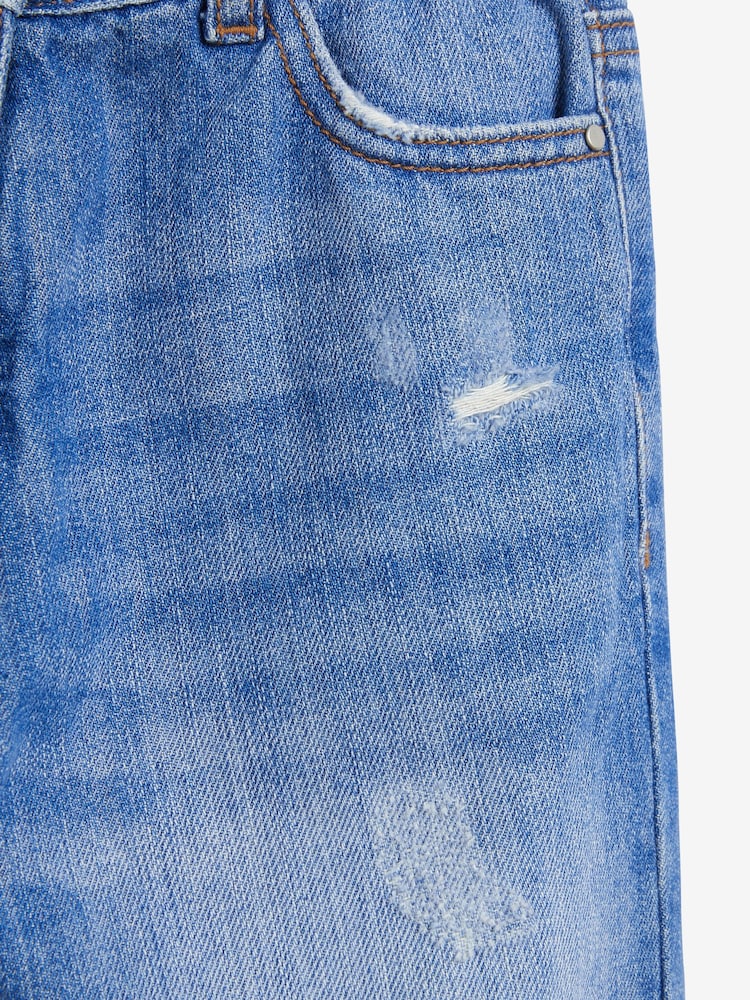 Bright Blue 100% Cotton Mom Jeans (3-16yrs) - Image 3 of 3