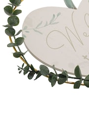 Widdop White Welcome To Our Happily Ever After' Heart Wreath - Image 2 of 2