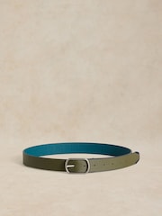 White Stuff Mint Green Reversible Leather Belt - Image 2 of 2