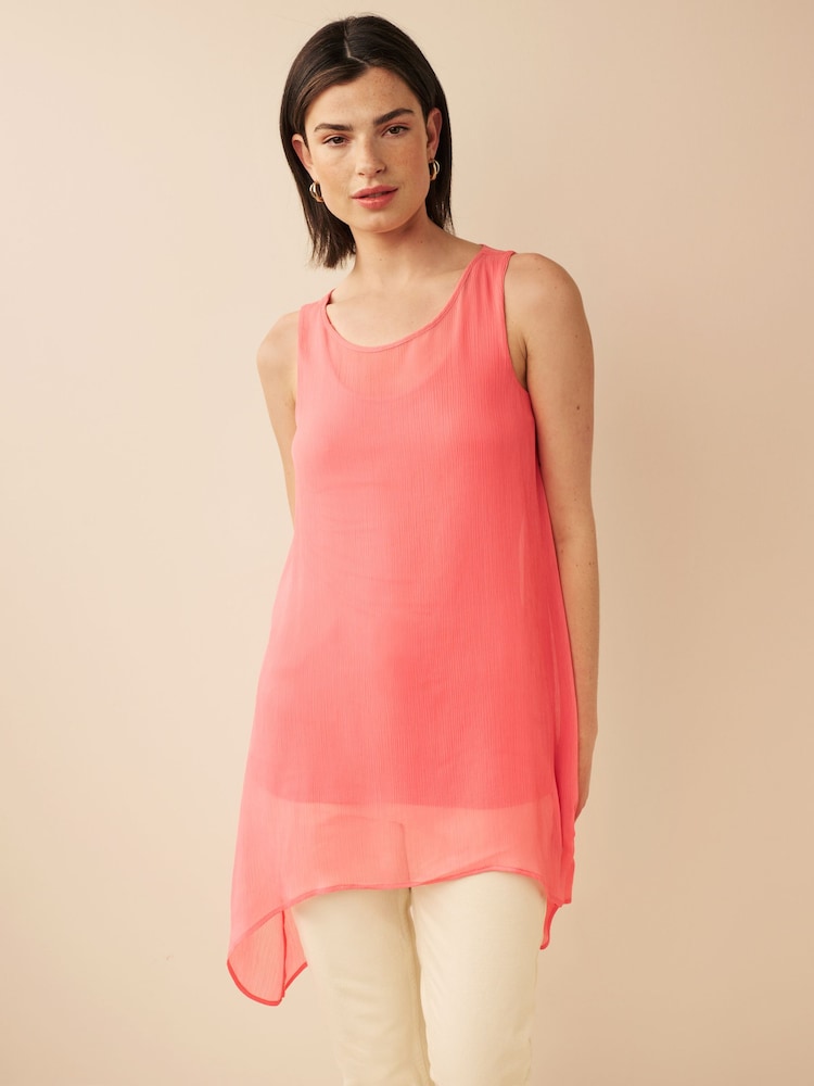 Raspberry Pink Woven Layer Tunic - Image 1 of 6